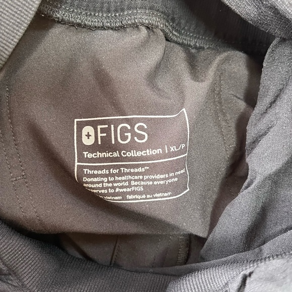 FIGS Zamora Maternity Jogger Scrub Pants in Black, size XL/P - Picture 6 of 9